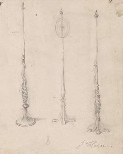 Study of Three Lampstands by John Flaxman
